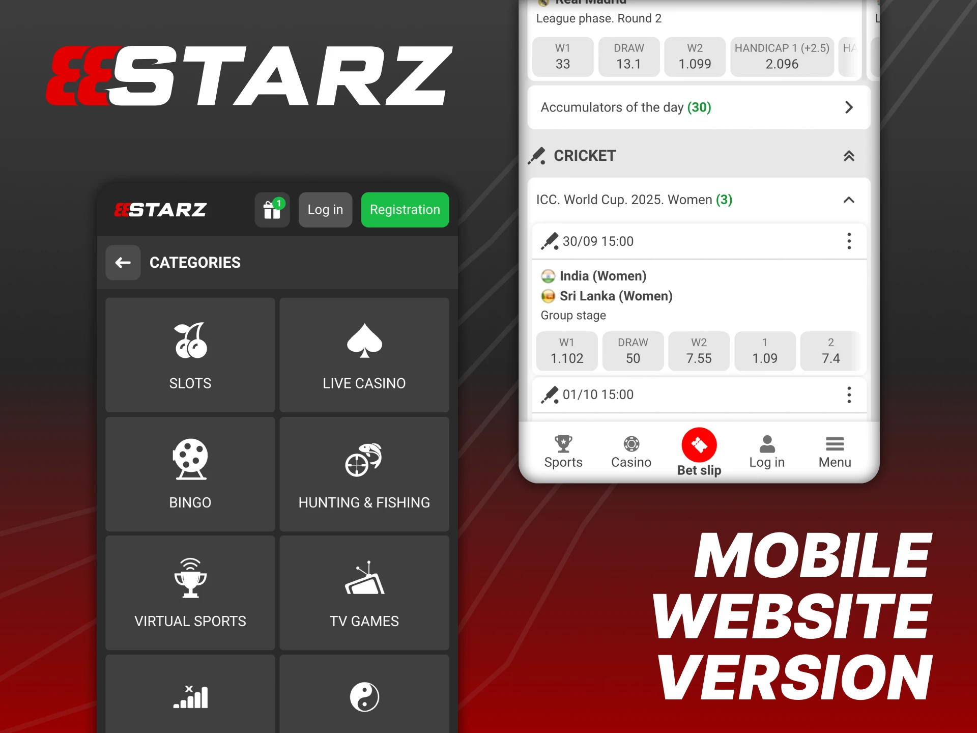 Get full access to platform with 888Starz mobile website version.