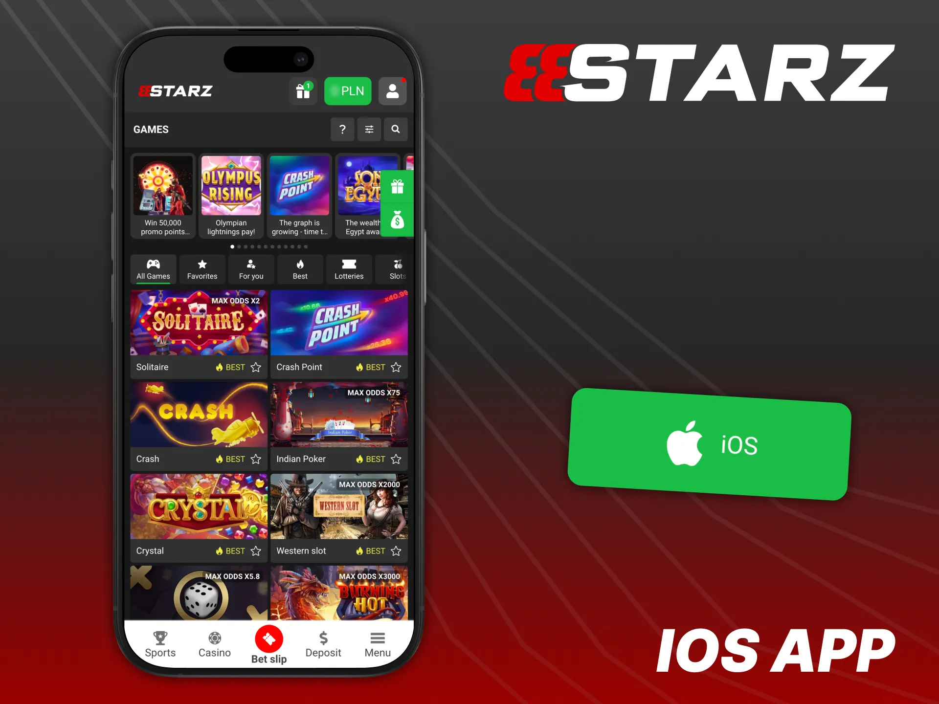 Start using 888Starz official app for all iOS devices.