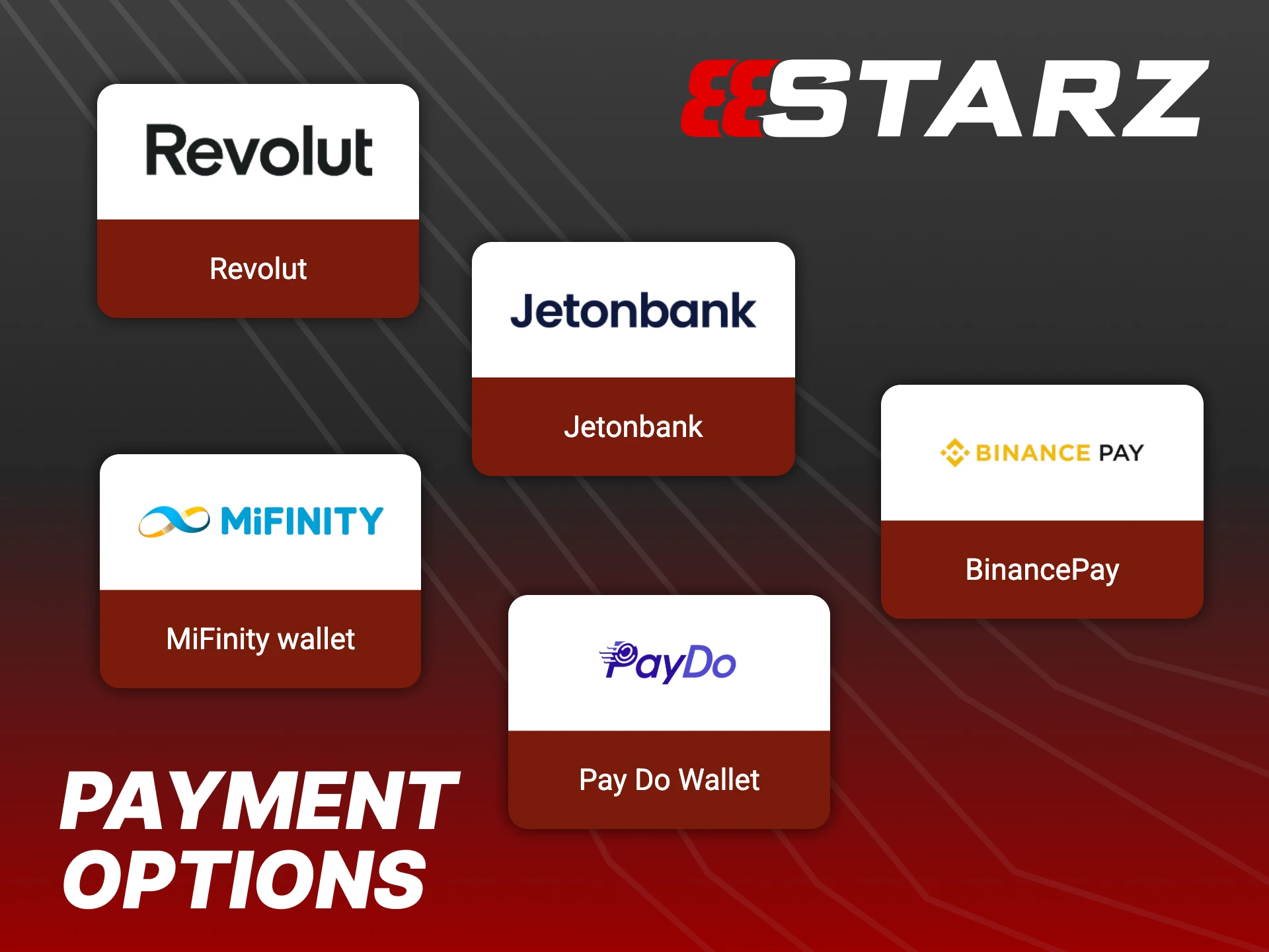 888Starz supports multiple payment methods for deposits and withdrawals.