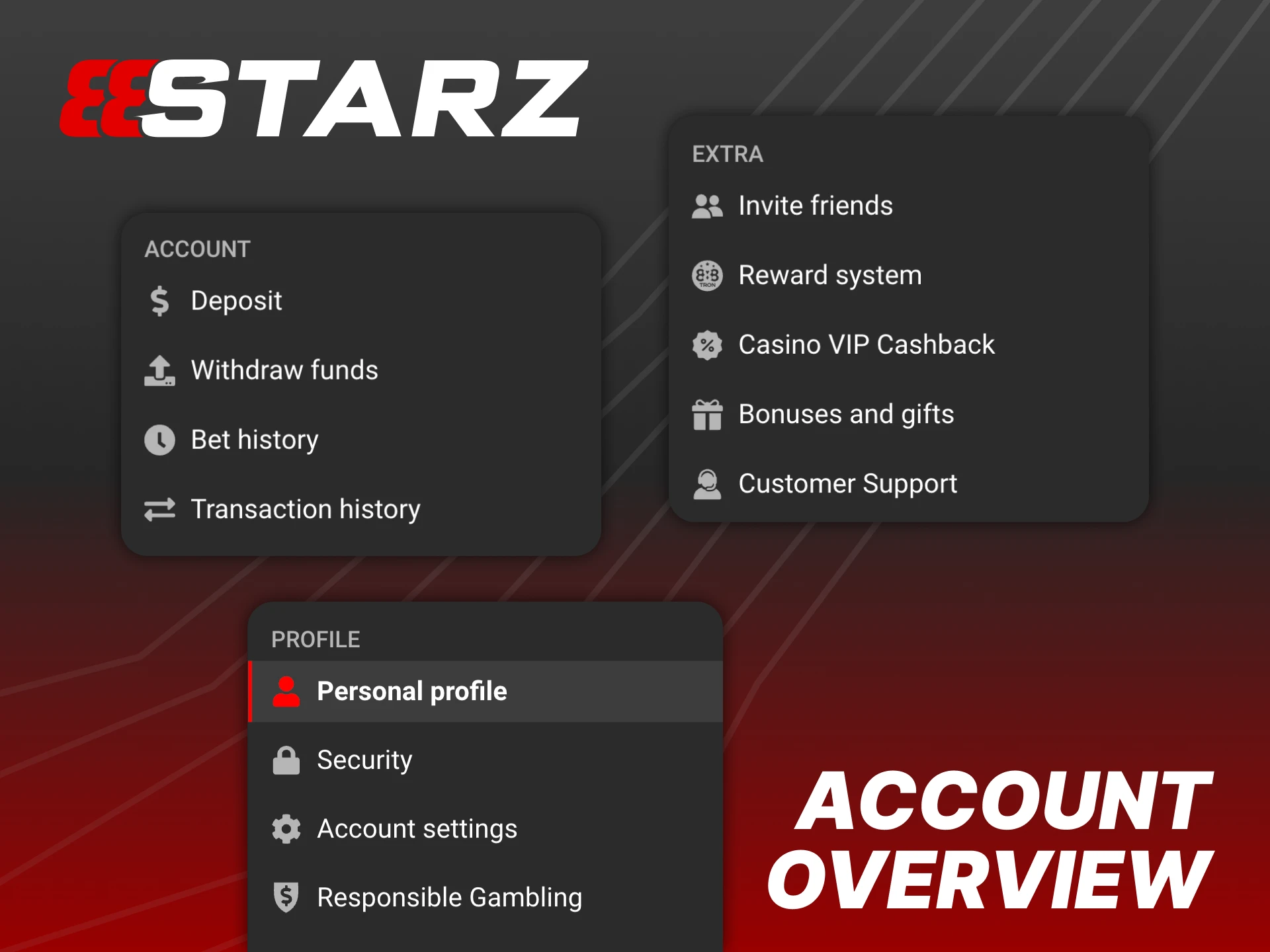 Get access to all 888Starz platform functions after registration.