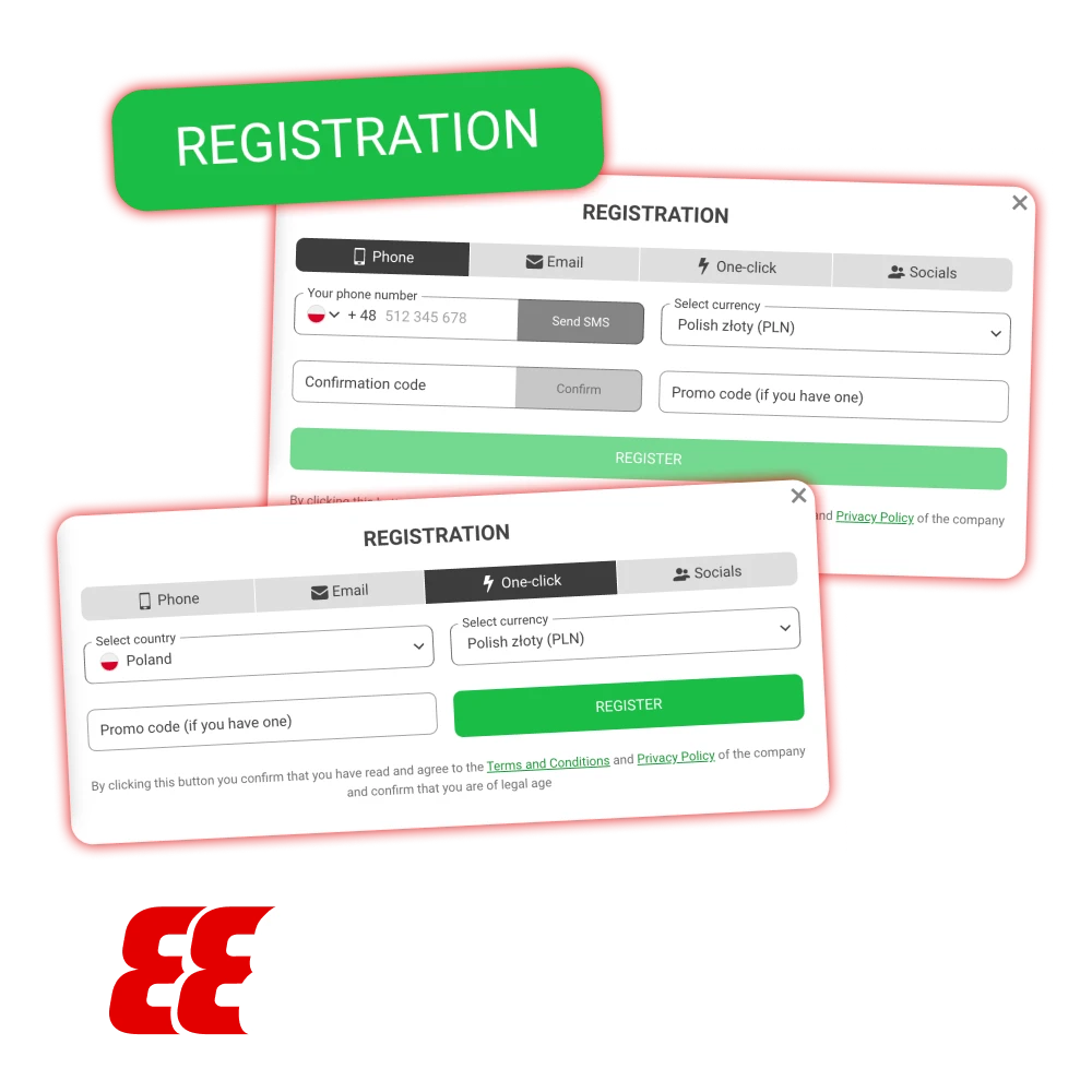 Register at 888Starz and get access to all platform sections.