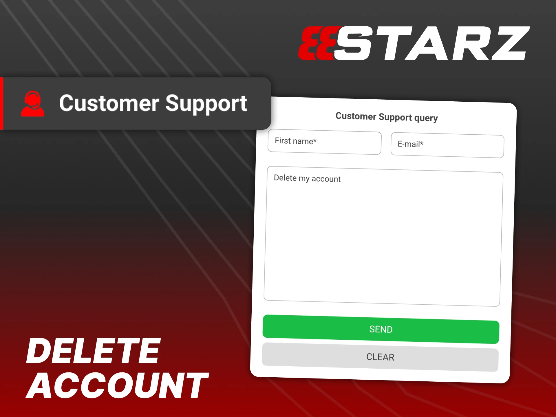 Follow the steps to delete your 888Starz personal account.