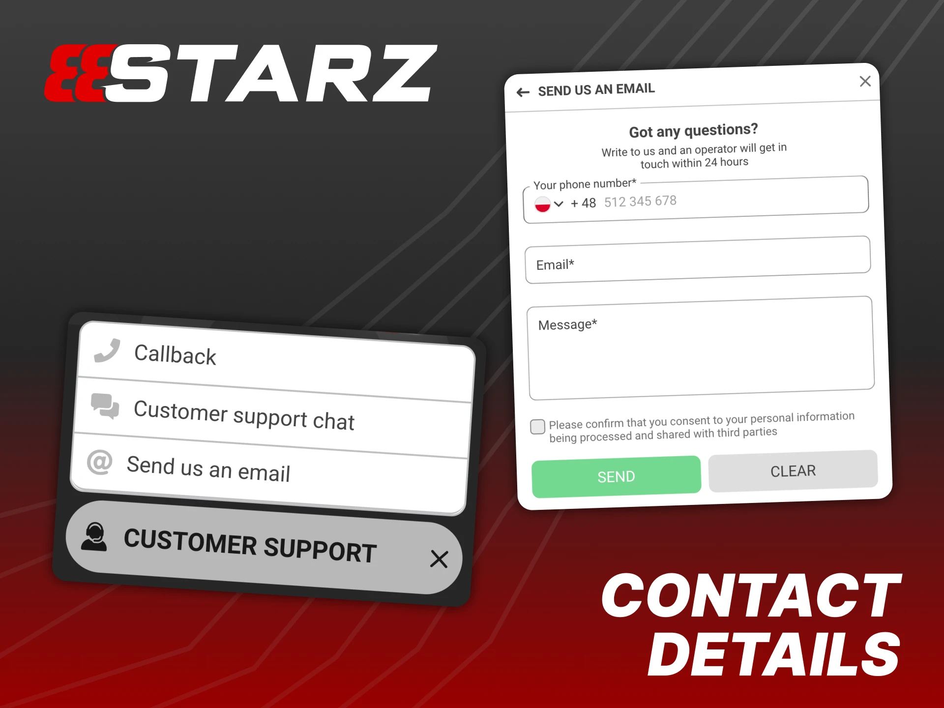 You can contact 888Starz support team using many different avenues.