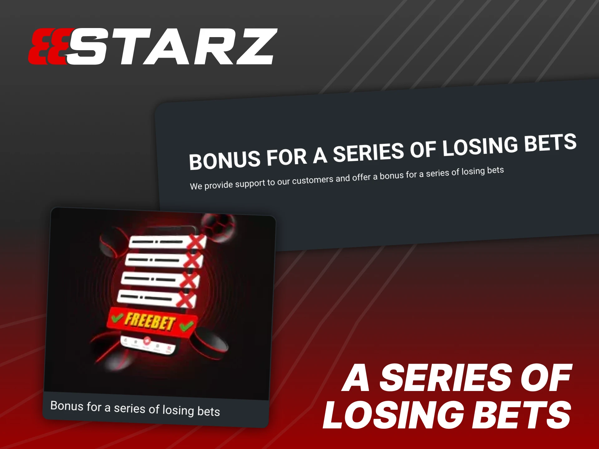 Take advantage of 888Starz bonus for a series of losing bets.