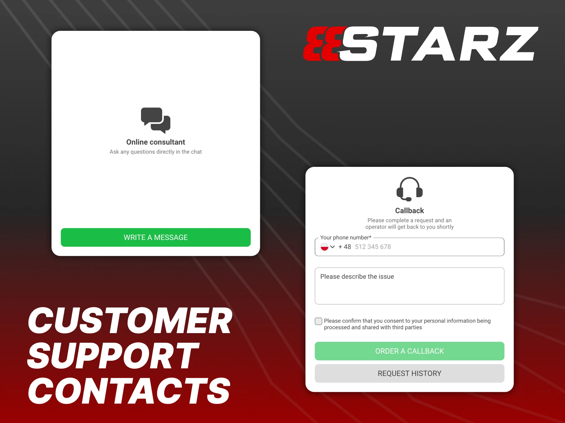 Contact support if you face problems with 888Starz deposits.