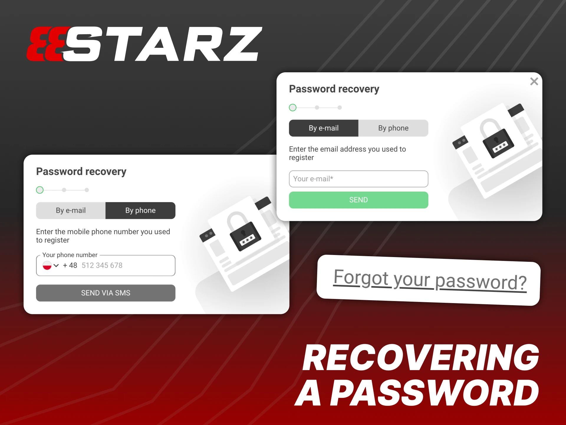 Stick to the instructions to recover your 888Starz password.
