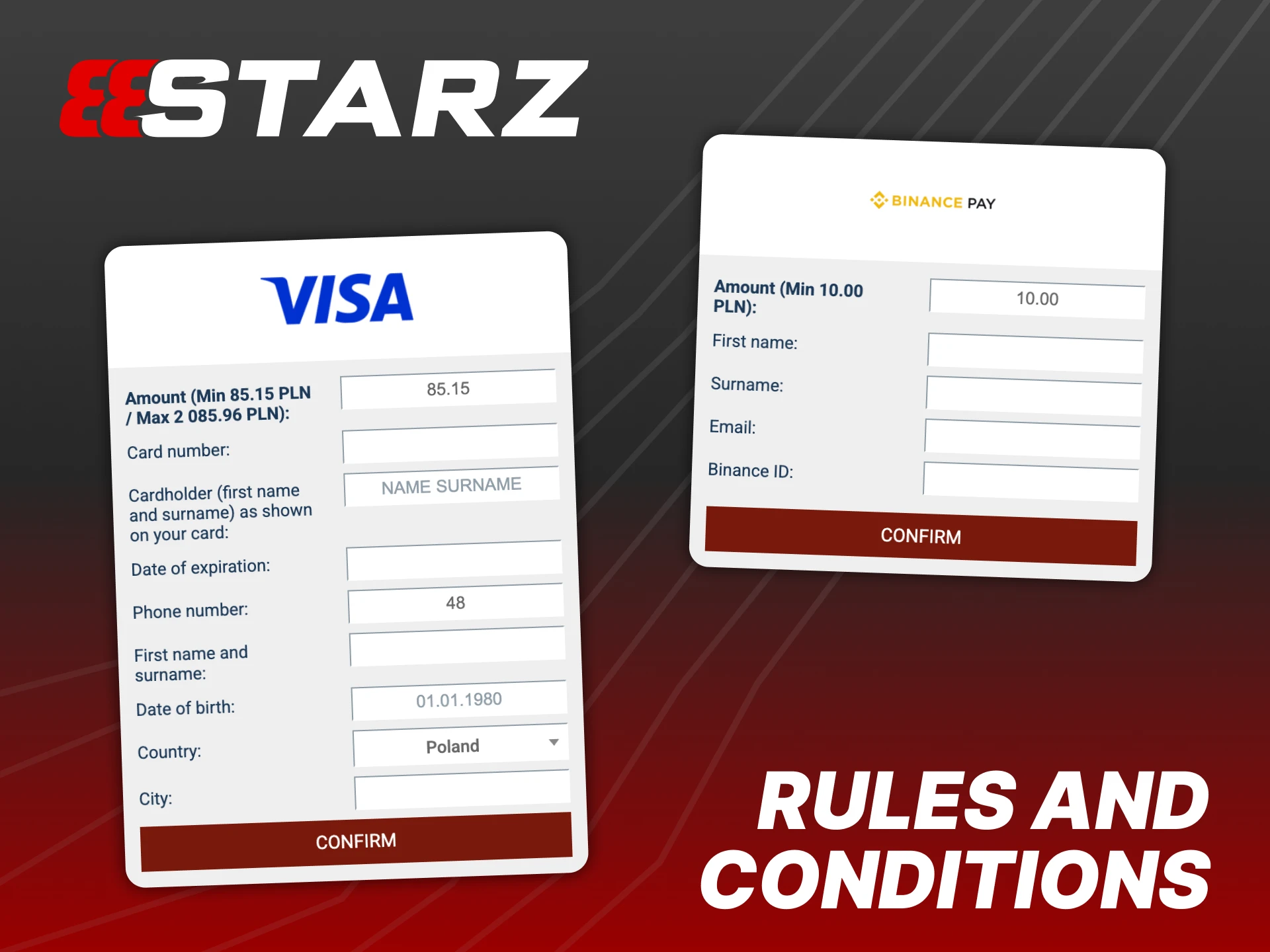 Follow the main rules on how withdraw money at 888Starz.