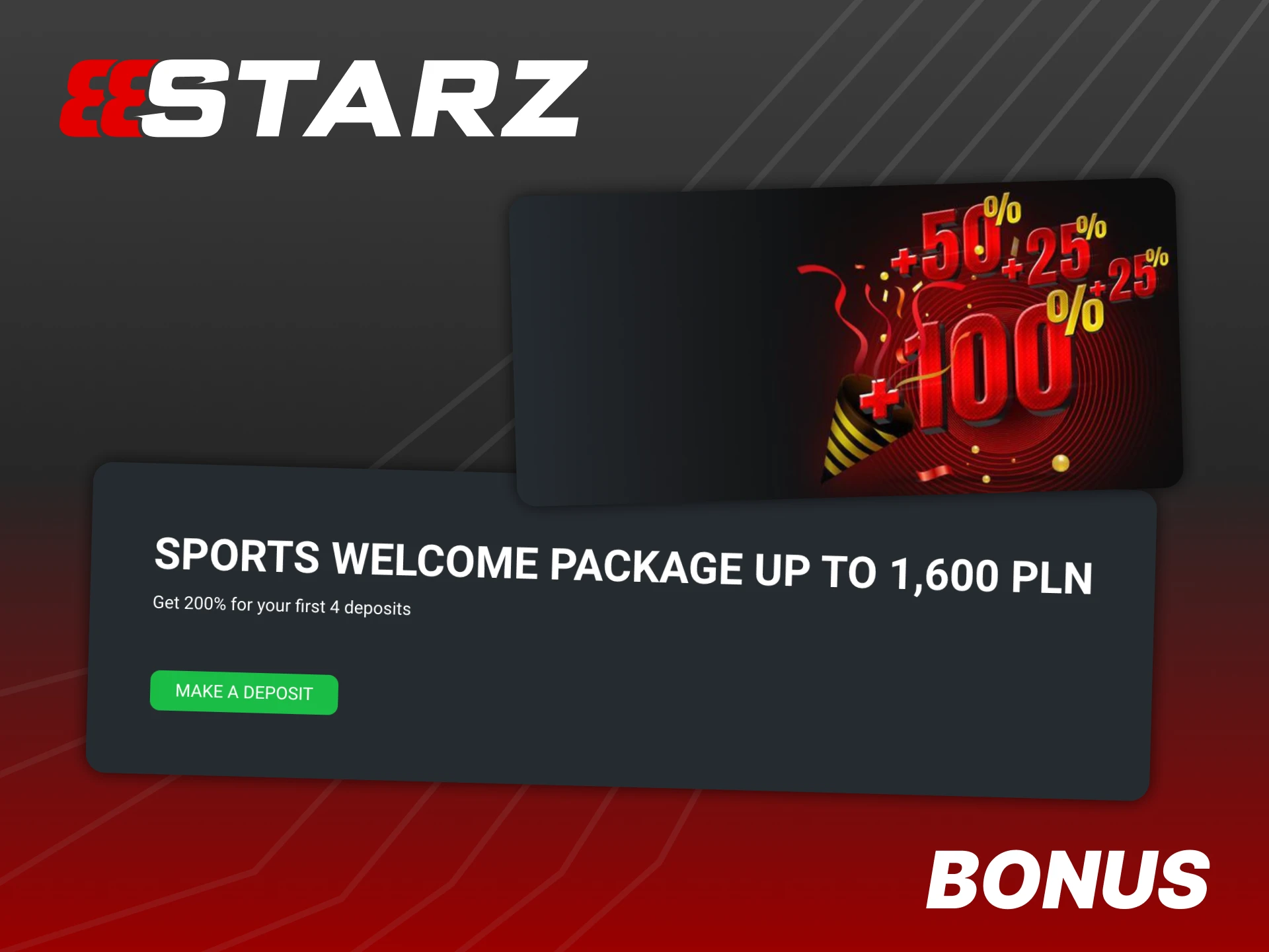 Take advantage of 888Starz first deposit bonus .
