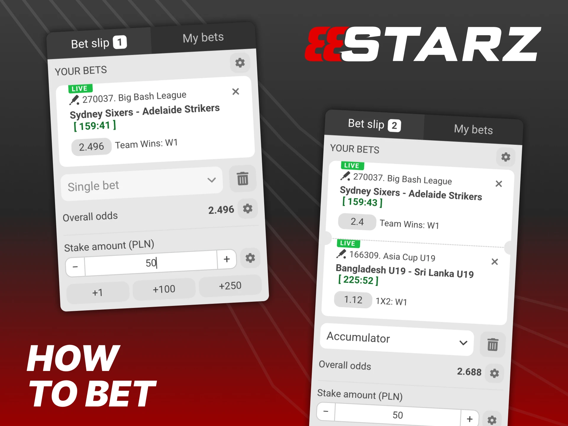 It is easy to start betting on cricket at 888Starz.