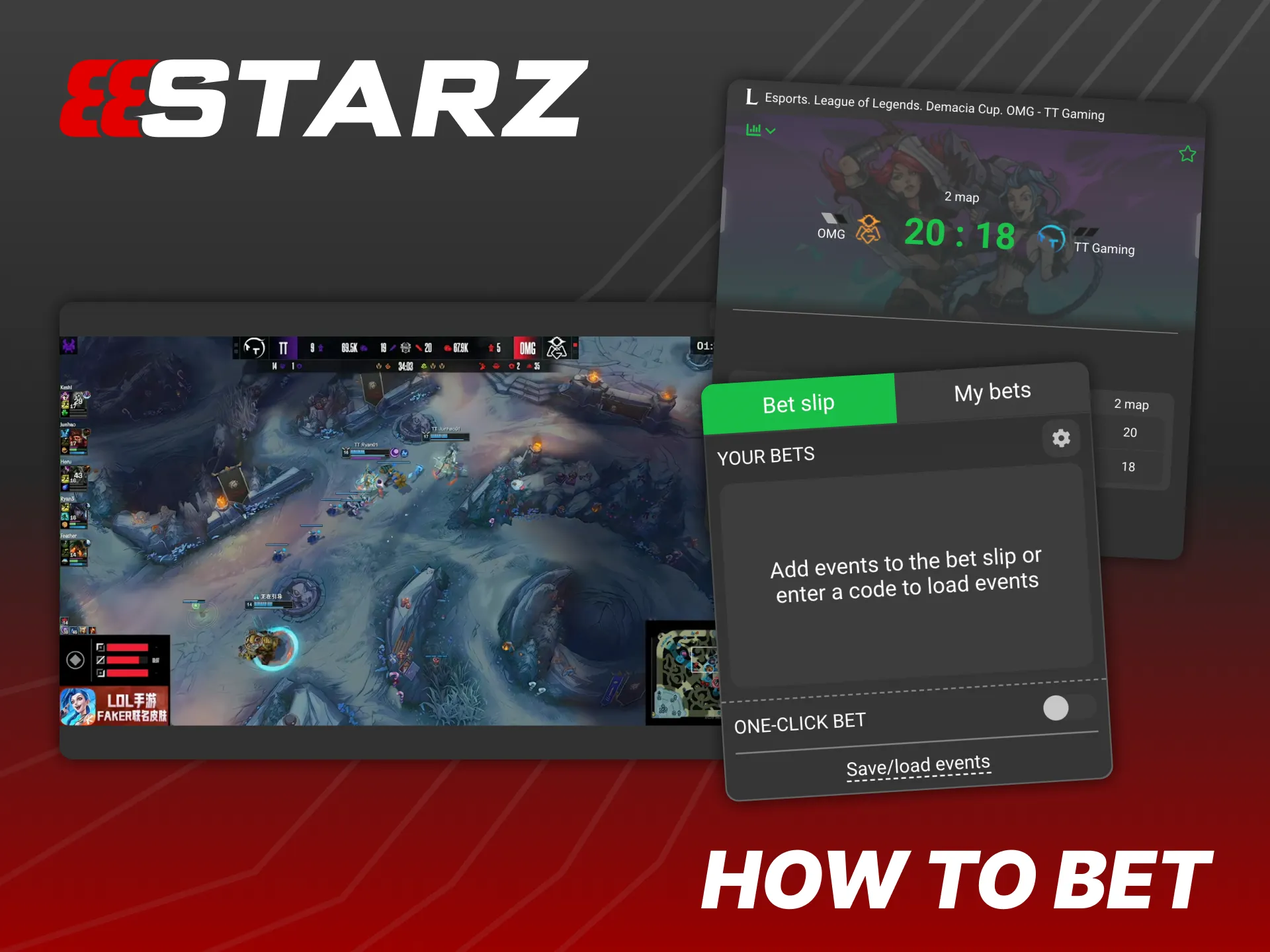 Start betting on eSports at 888Starz in a few simple steps.
