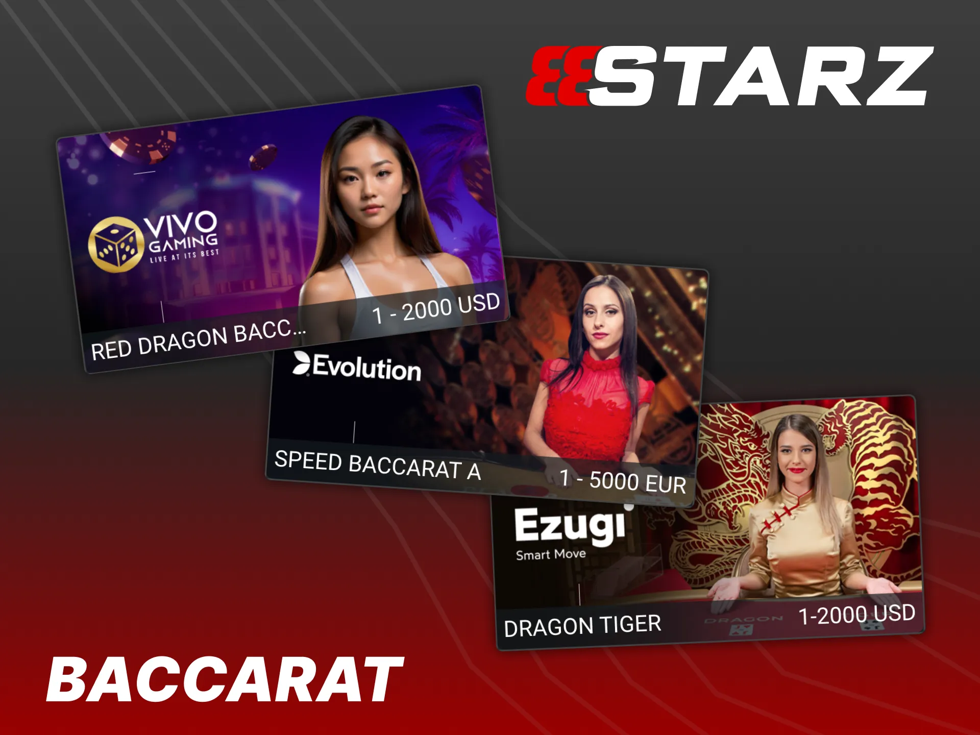 Try playing Baccarat games with 888Starz casino platform.
