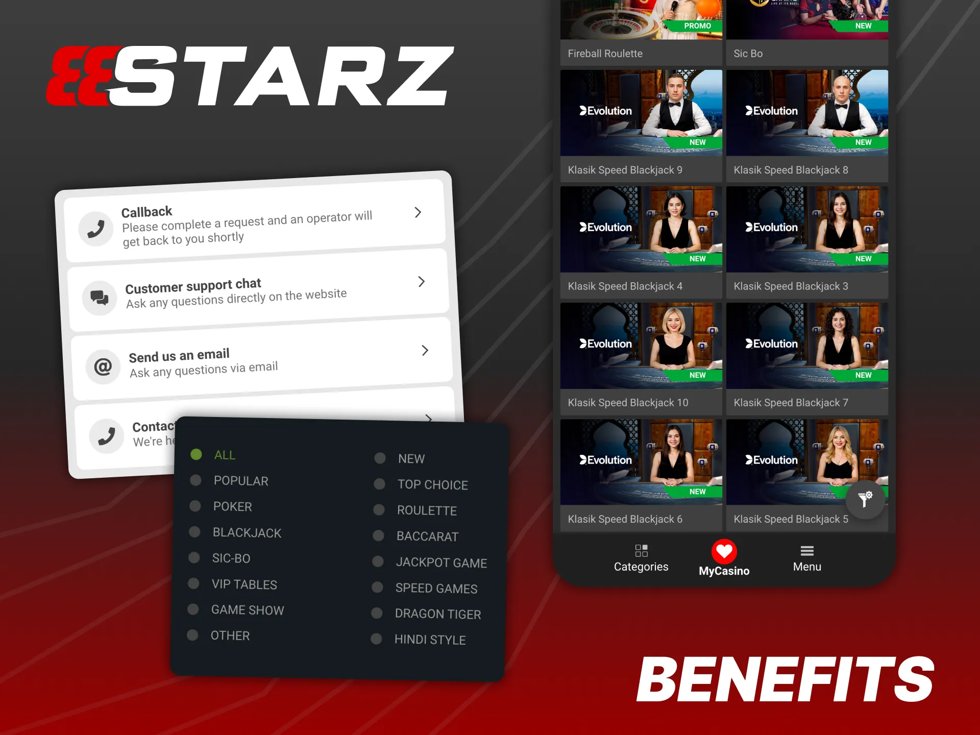 888Starz live dealer casino offers you various benefits.