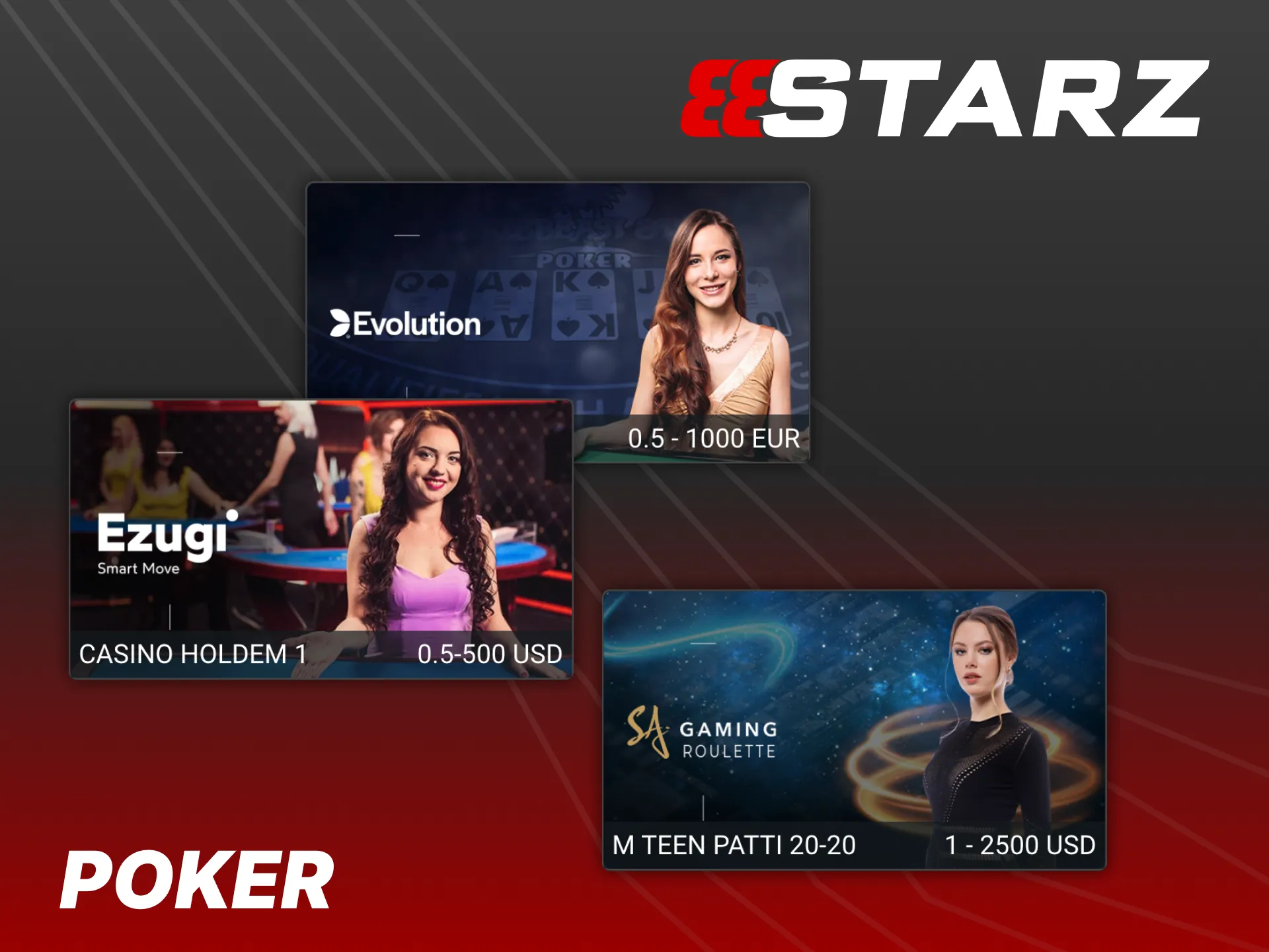 Enhance your skills in Poker games at 888Starz platform.