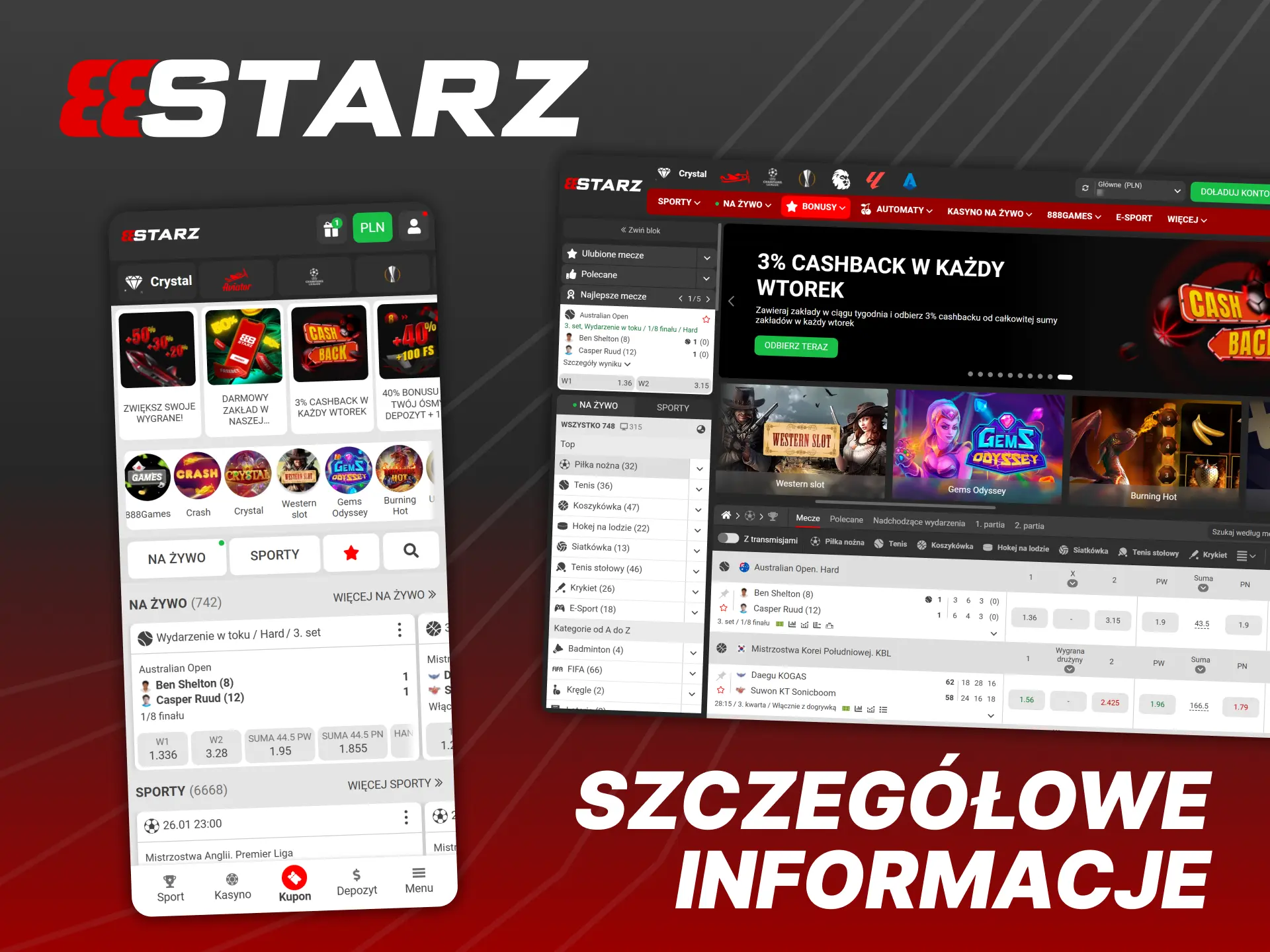 888Starz to legalna platforma do zakładów sportowych i gier kasynowych.