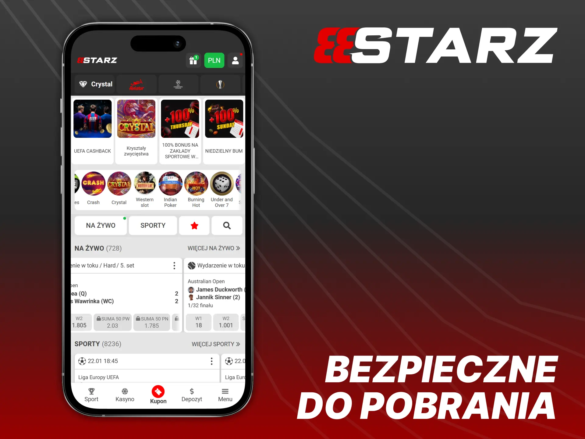 Plik apk 888Starz jest całkowicie bezpieczny do pobrania i instalacji.