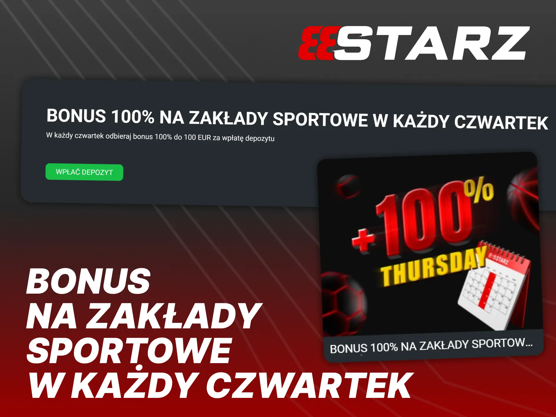 Czwartkowy bonus na zakłady sportowe czeka na Ciebie na platformie 888Starz.