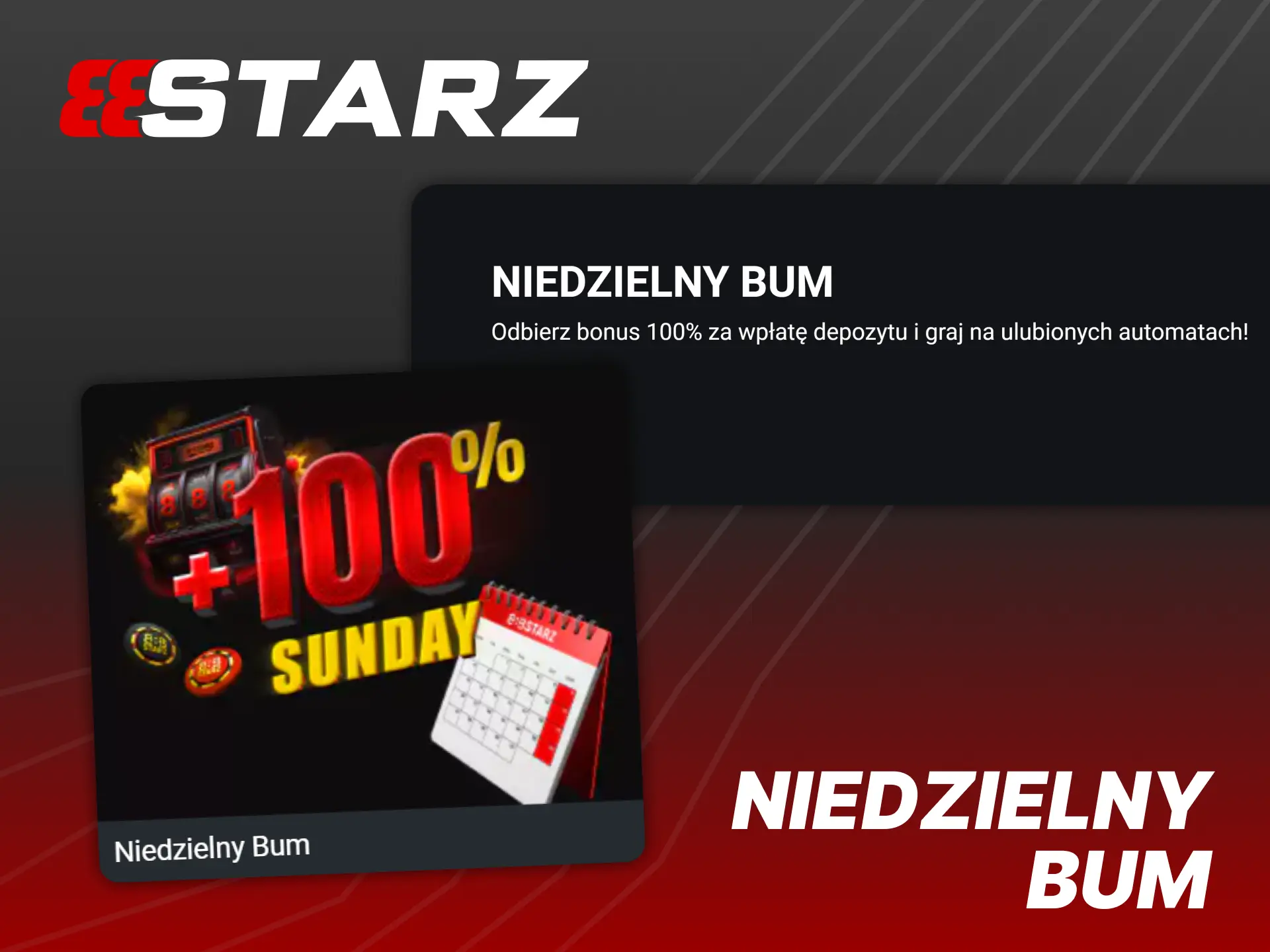 Otrzymuj dodatkowe środki w każdą niedzielę dzięki bonusowi kasynowemu 888Starz.