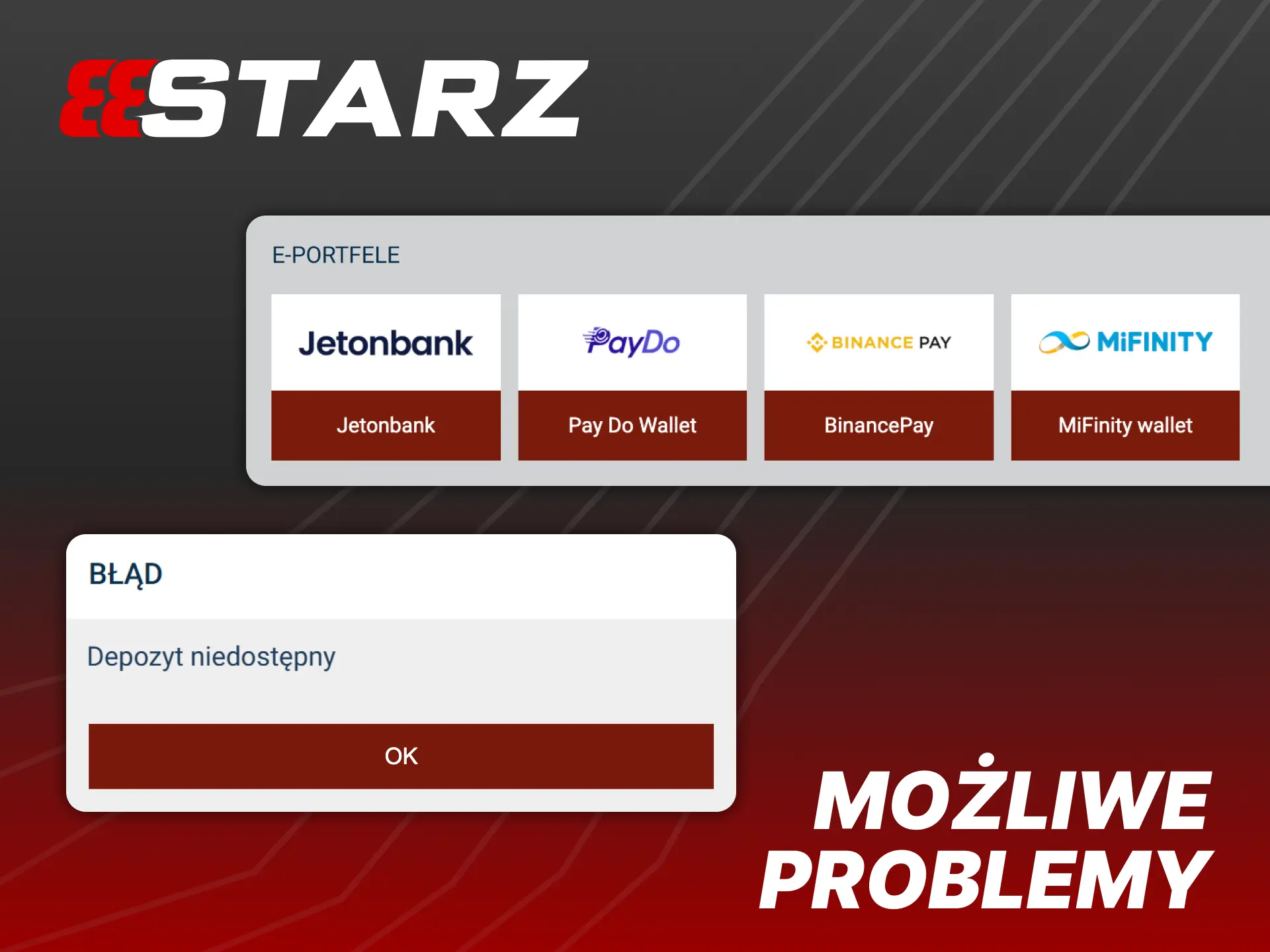 Podczas procesu wpłaty w 888Starz mogą wystąpić pewne problemy.