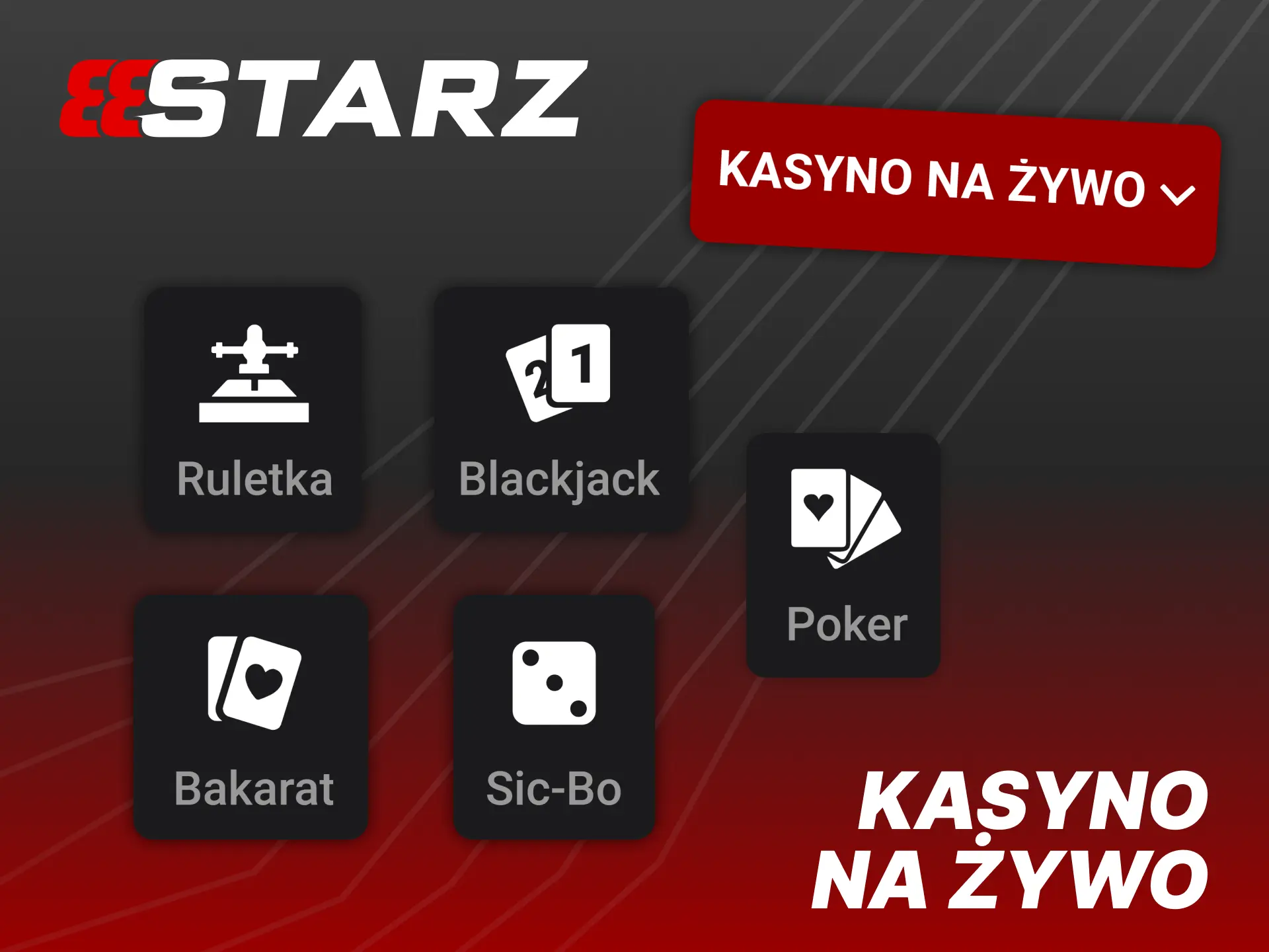 Wypróbuj gry z prawdziwymi krupierami na żywo na platformie kasyna 888Starz.