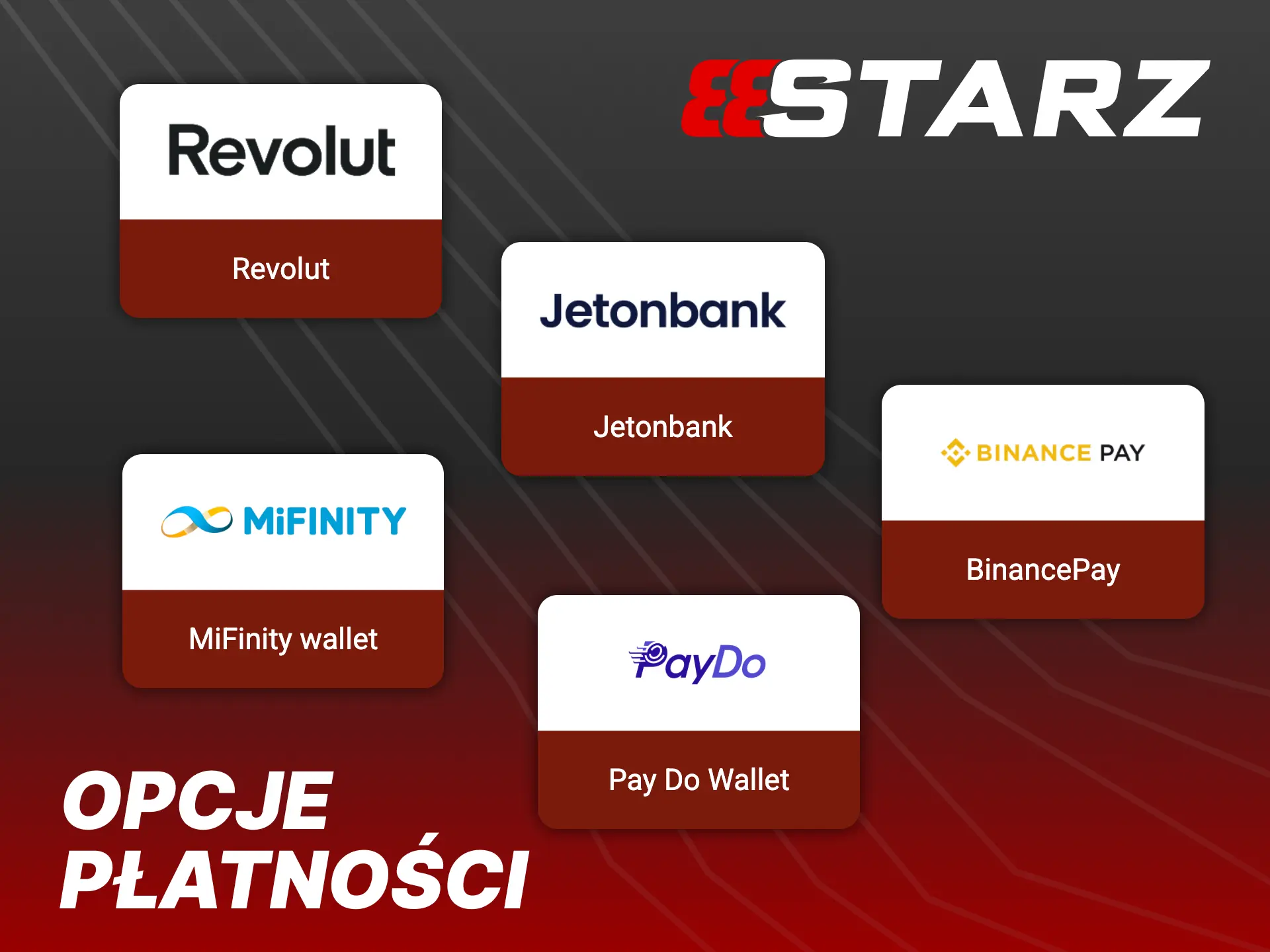 888Starz obsługuje wiele metod płatności dla wpłat i wypłat.