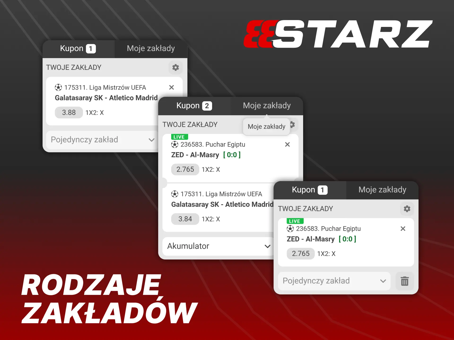 Przeczytaj recenzję 888Starz o najpopularniejszych rodzajach zakładów.