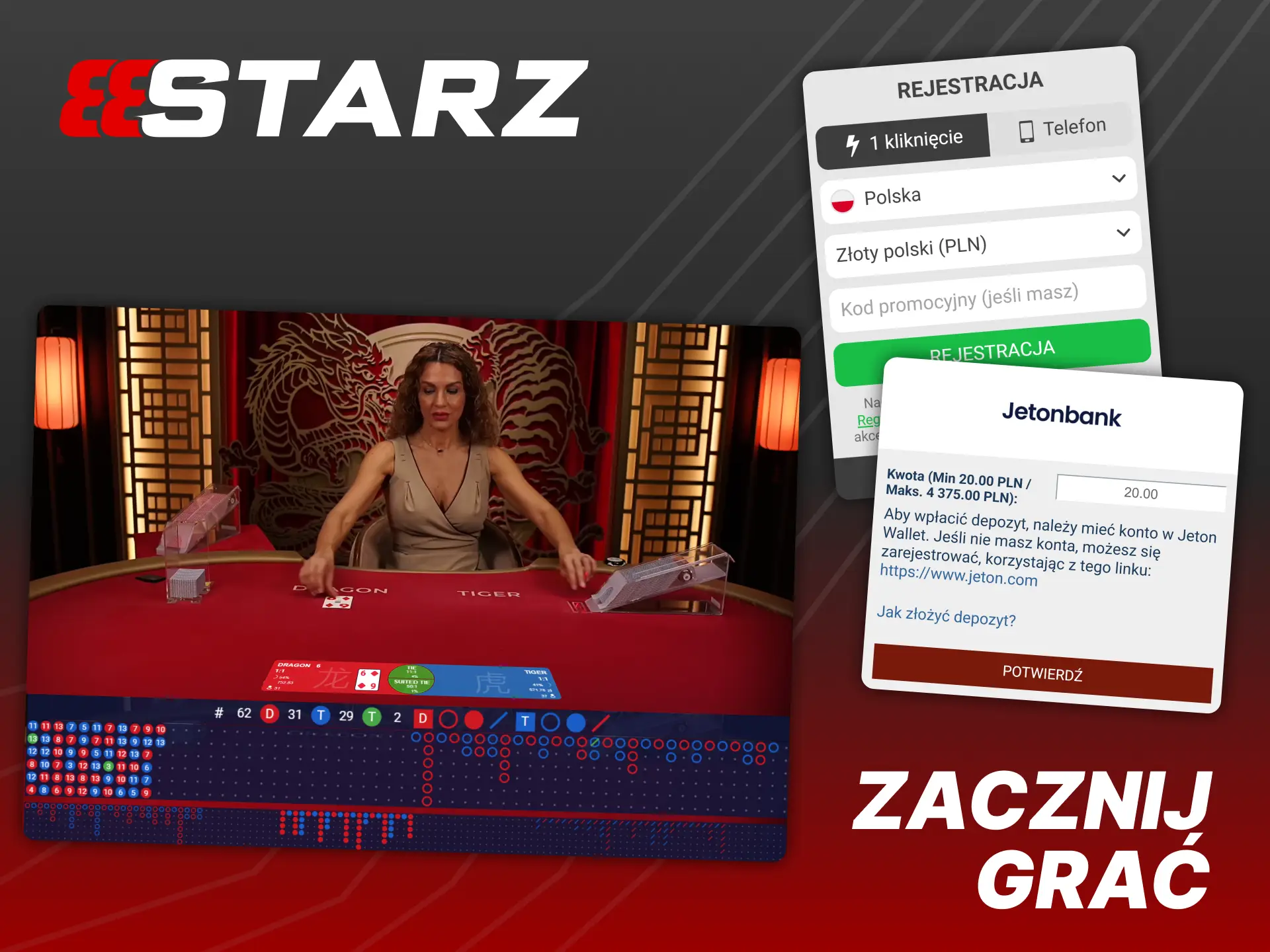 Dowiedz się, jak szybko uruchomić kasyno z krupierem na żywo w 888Starz.