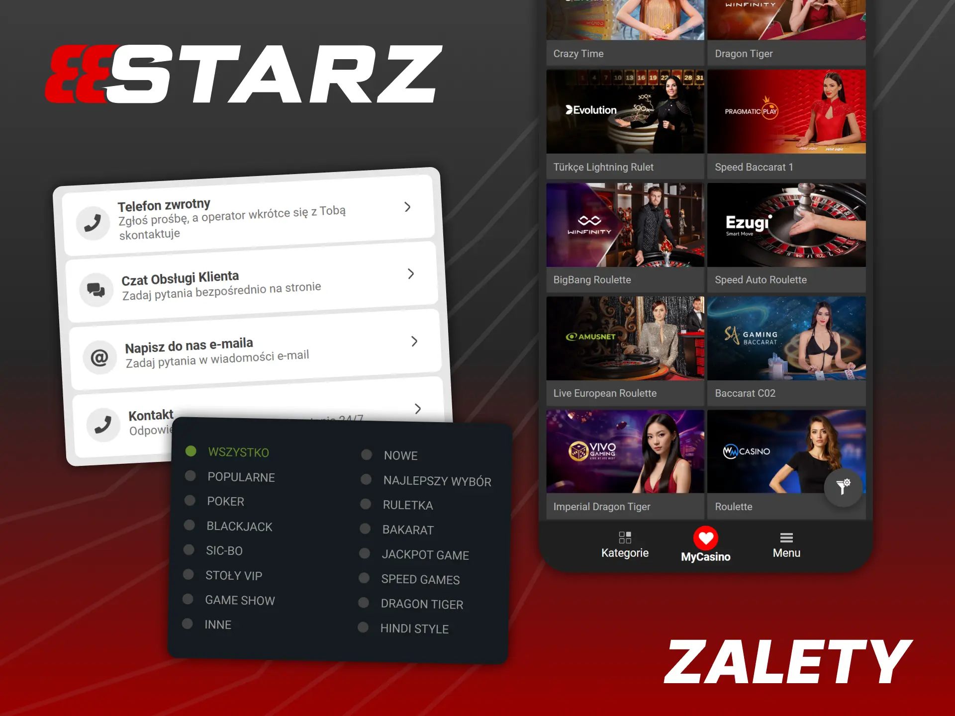 Kasyno z krupierem na żywo 888Starz oferuje wiele korzyści.