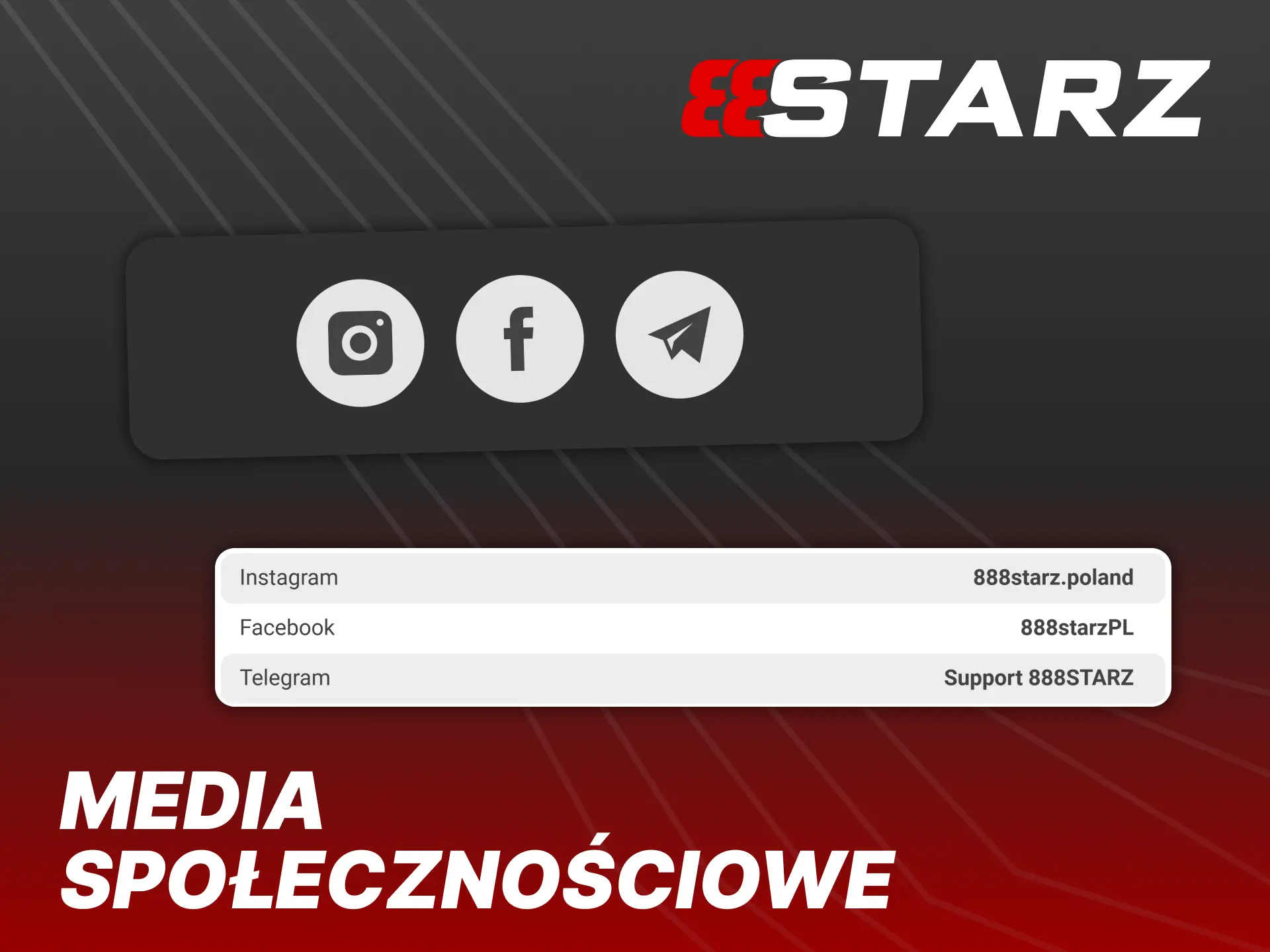 Możesz wysłać bezpośrednią wiadomość w mediach społecznościowych 888Starz.