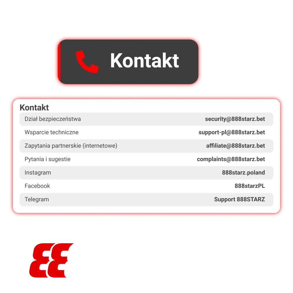 Skontaktuj się z zespołem ds. bezpieczeństwa 888Starz w Polsce.
