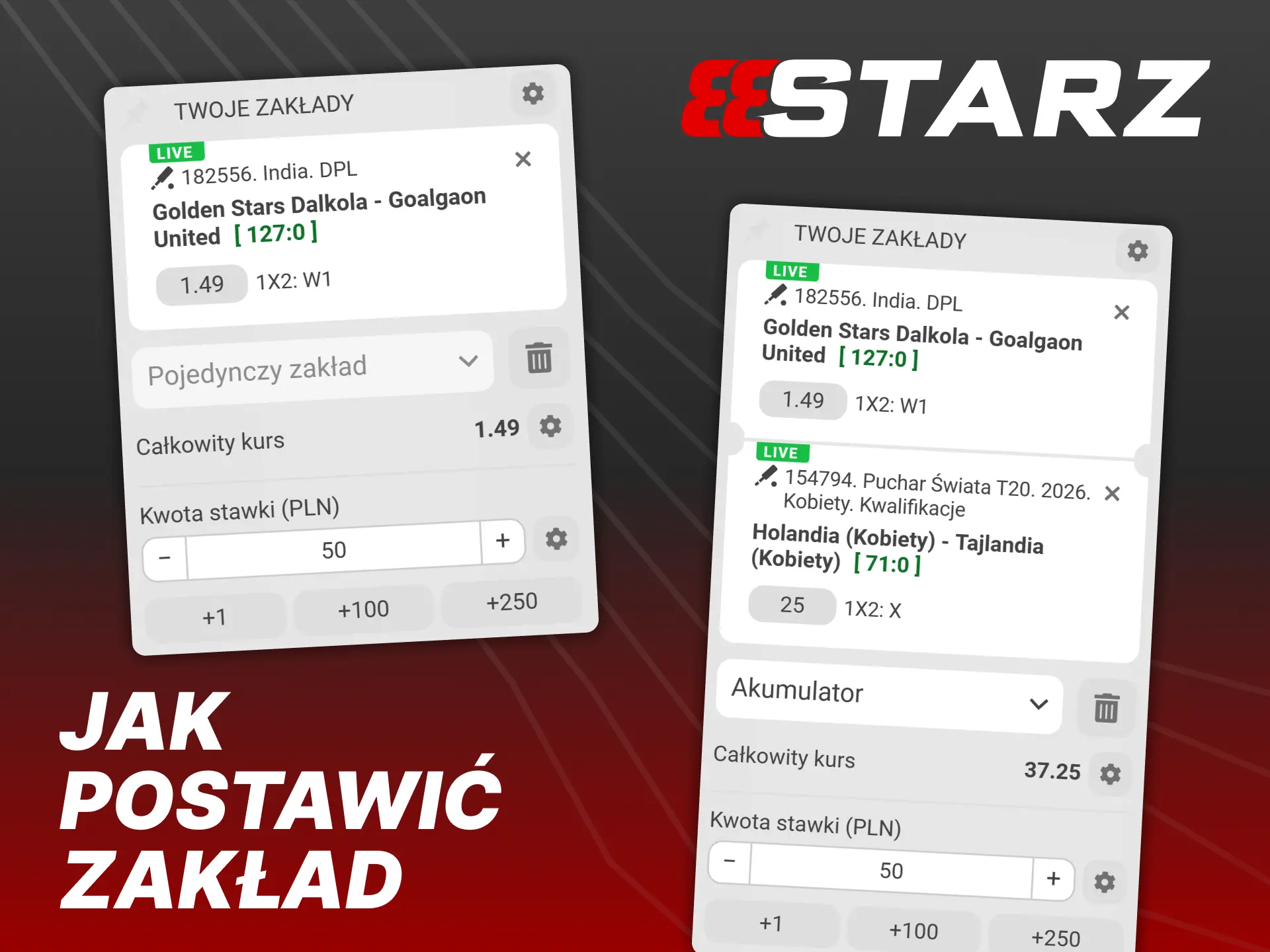 Rozpoczęcie obstawiania krykieta w 888Starz jest łatwe.