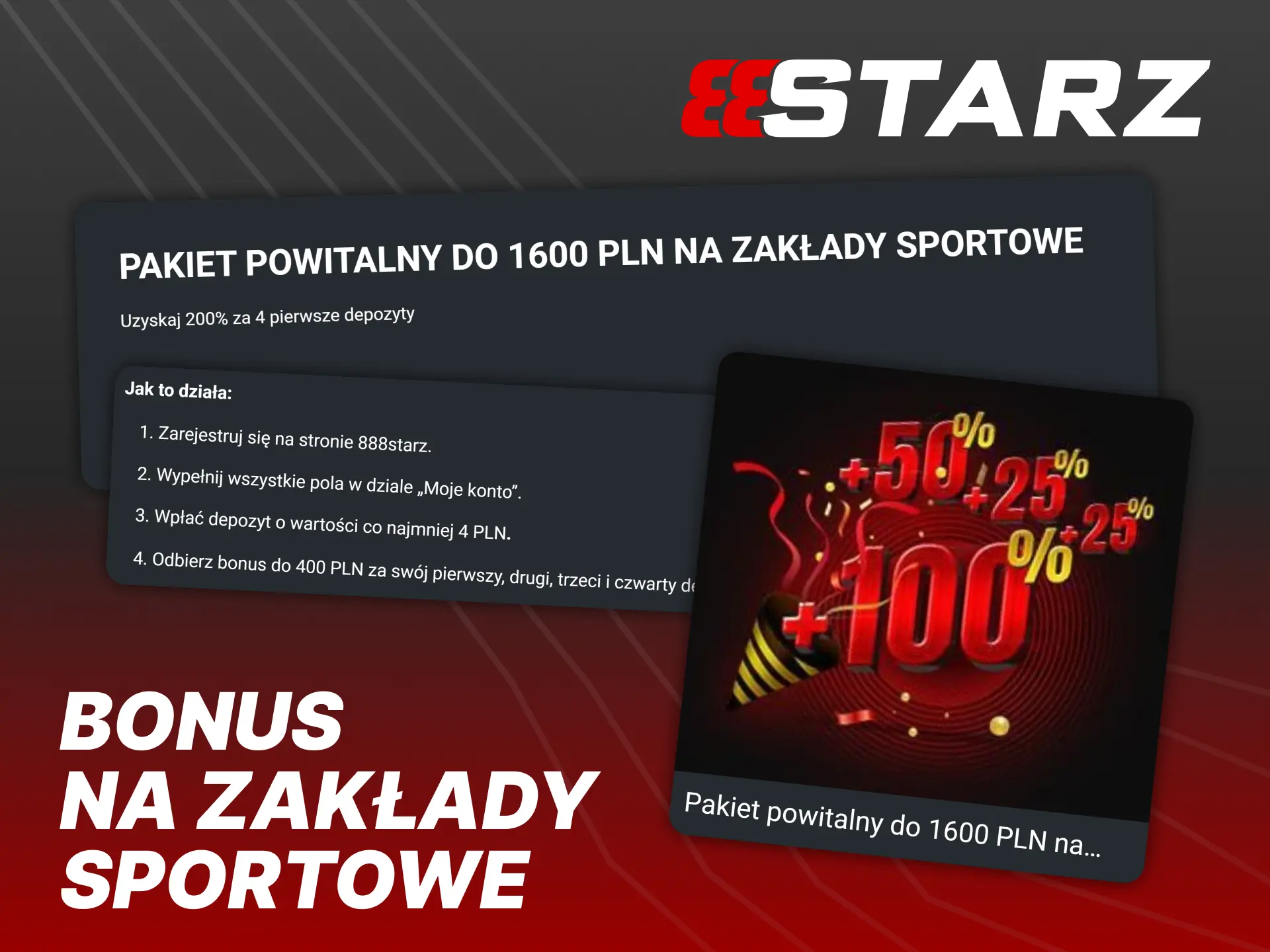Ciesz się obstawianiem dzięki sportowemu bonusowi powitalnemu 888Starz.