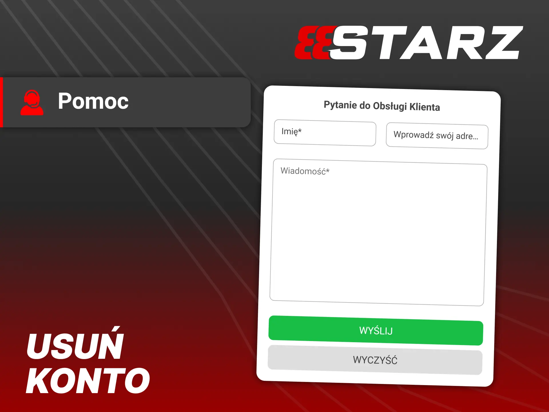 Postępuj zgodnie z instrukcjami, aby usunąć swoje konto osobiste 888Starz.