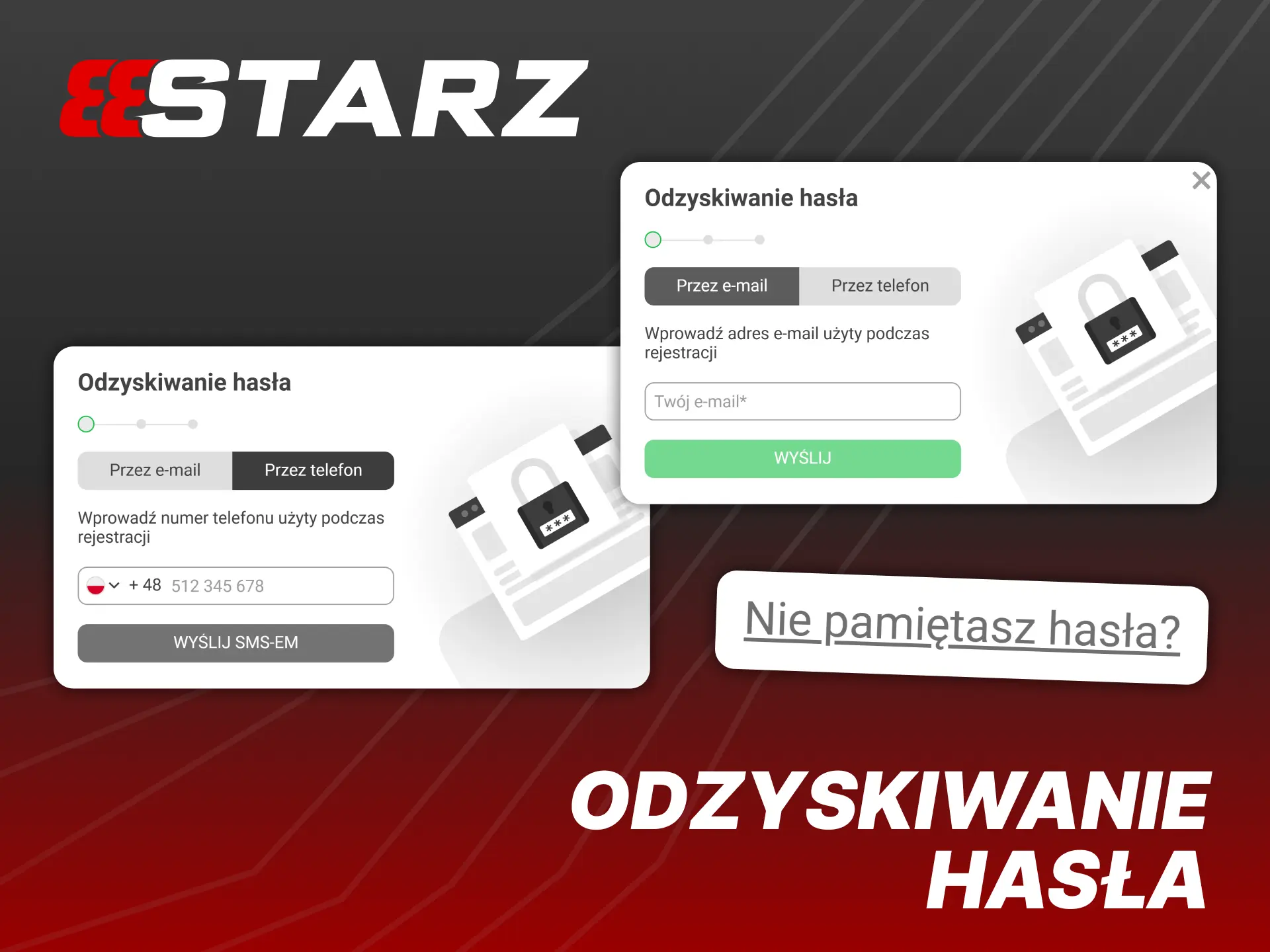 Trzymaj się instrukcji, aby odzyskać hasło do 888Starz.