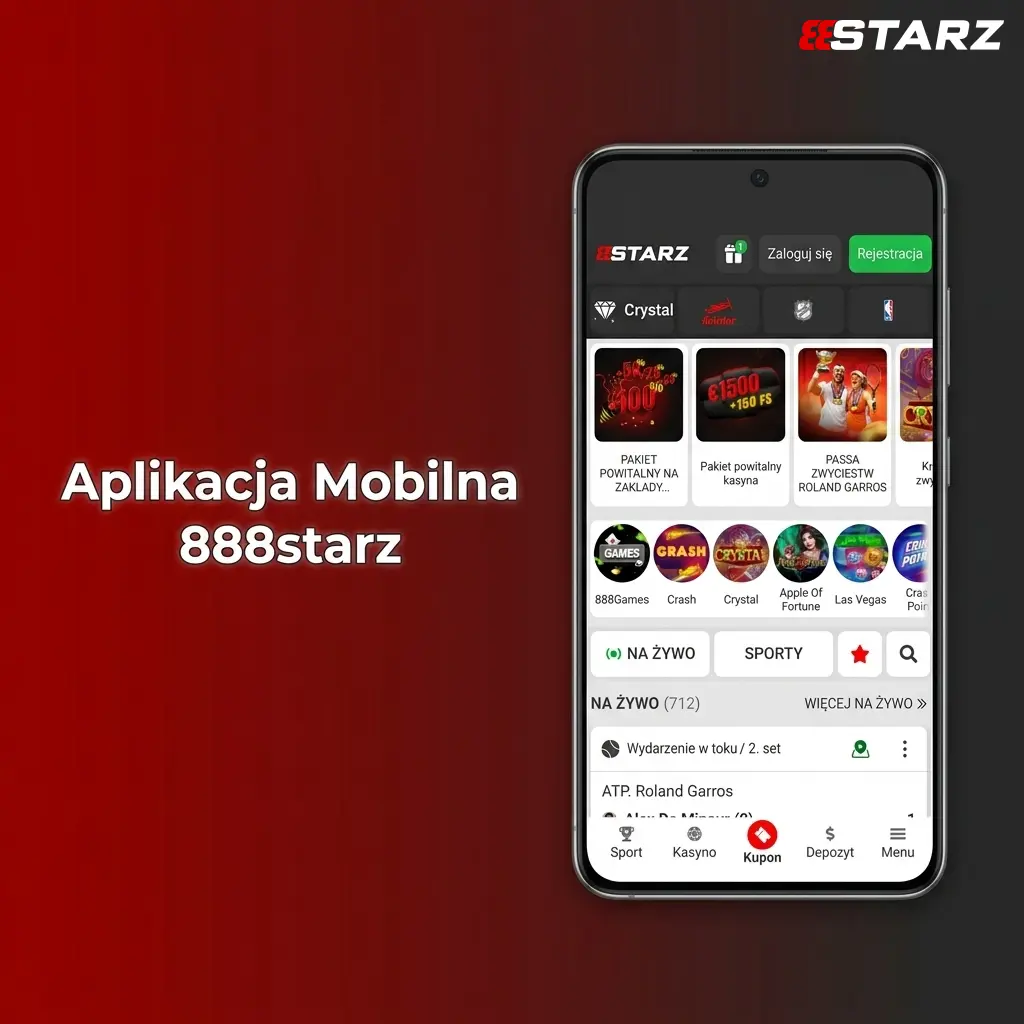 Aplikacja mobilna 888starz PWA na Android i iOS z zakładami sportowymi, kasynem i esportem