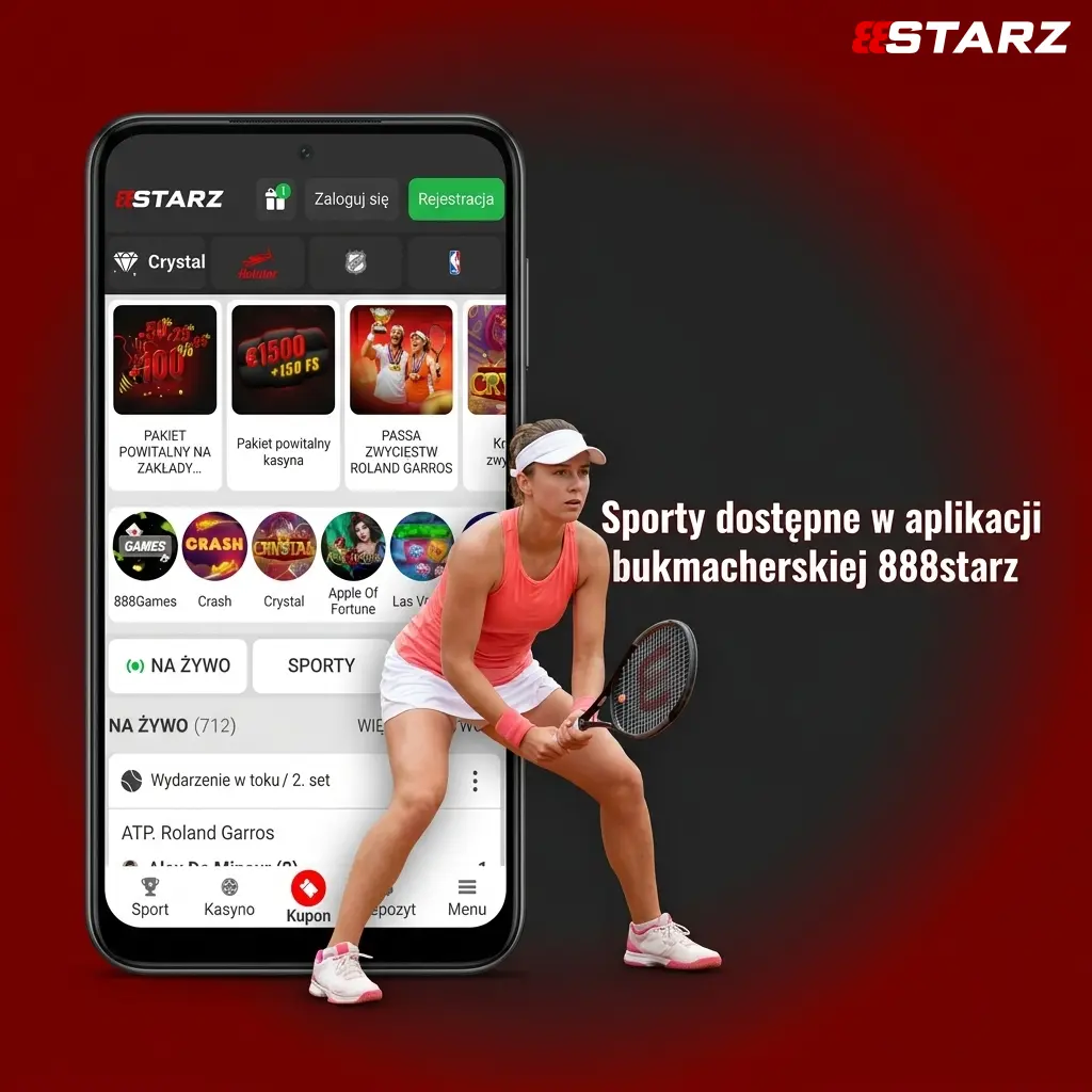 Sporty dostępne w aplikacji 888starz – piłka nożna, koszykówka, tenis, e-sport i inne dyscypliny