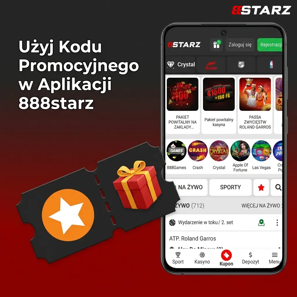 Rejestracja w aplikacji 888starz z kodem promocyjnym – instalacja APK i bonus 100% do 425 PLN
